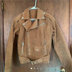 Noisy May Suede Motor Biker Jacket